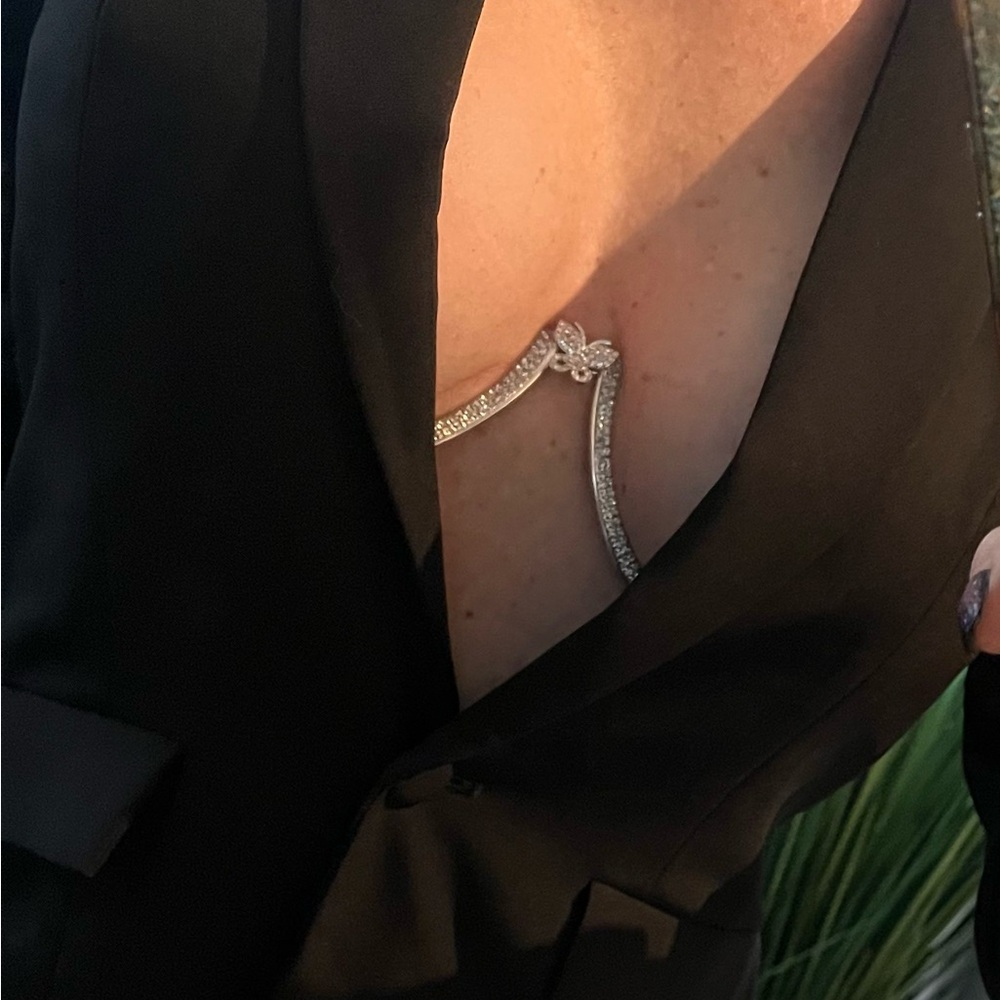 Silver Rhinestone Adjustable Bra - image 3